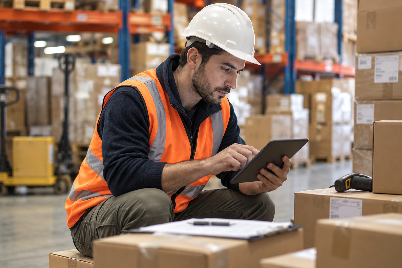 Gestión de inventarios y control de inventarios: diferencias 1 Trabajador de almacen con tableta 1